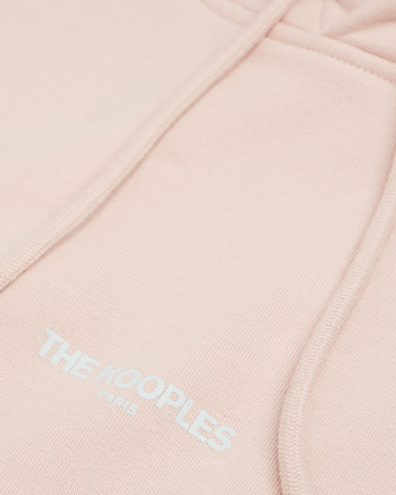 The Kooples MEN PINK pink cotton hoodie with logo on the chest