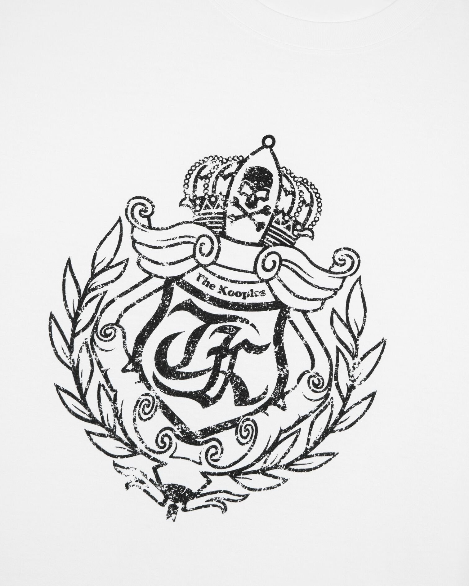 T-shirt avec sérigraphie blason blanc, WHITE, hi-res image number null