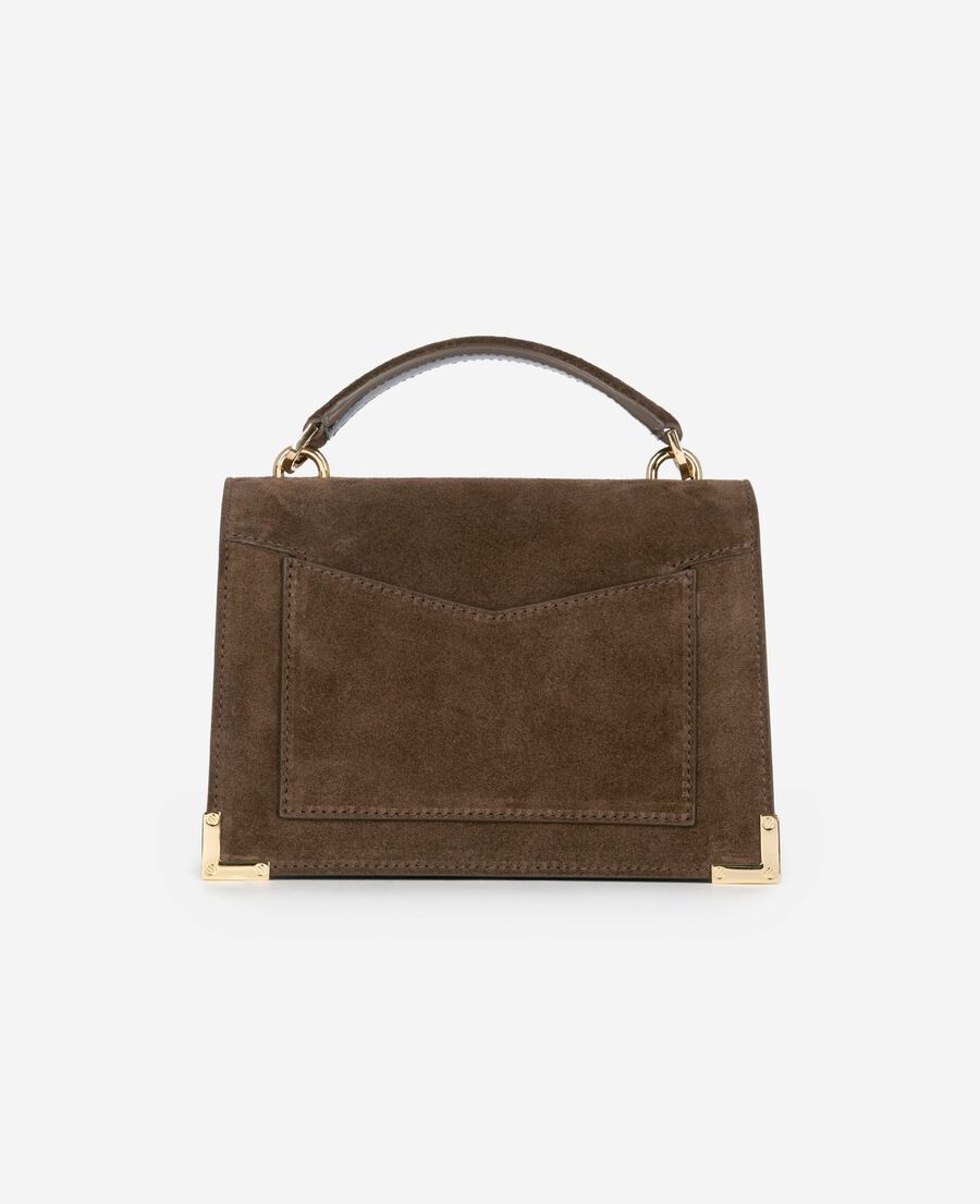 The Kooples FEMME CHOCOLATE sac emily small en suède marron