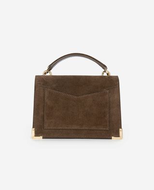 The Kooples FEMME CHOCOLATE sac emily small en suède marron