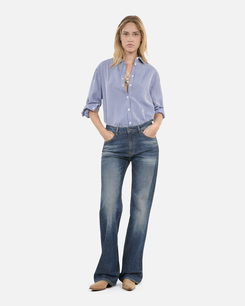 The Kooples FEMME BLUE ELECTRIC jean flare bleu