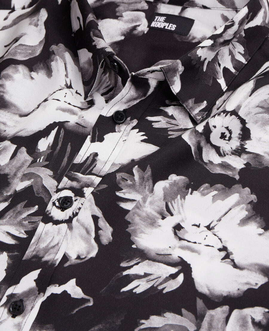 The Kooples HERREN BLACK WHITE bedrucktes hemd