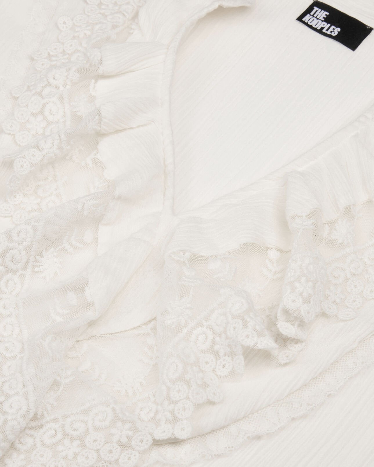 The Kooples FEMME ECRU blouse avec guipure écrue
