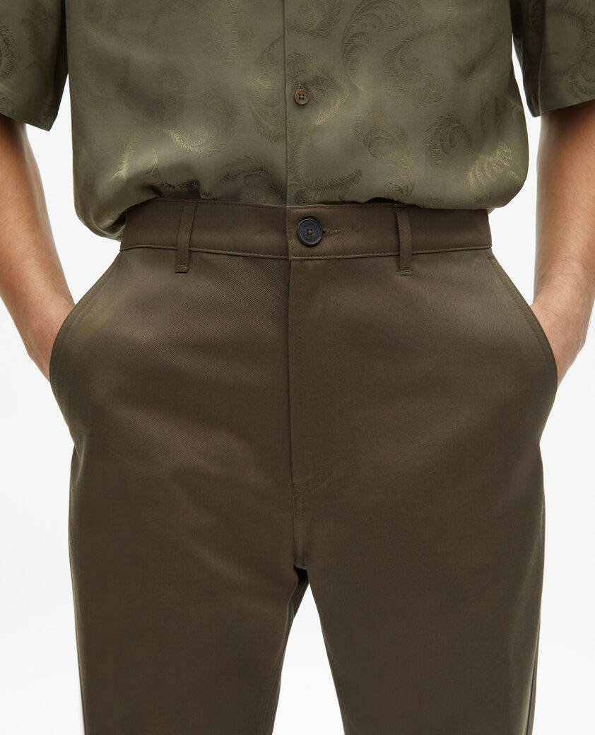 The Kooples MEN BROWN straight-leg brown pants