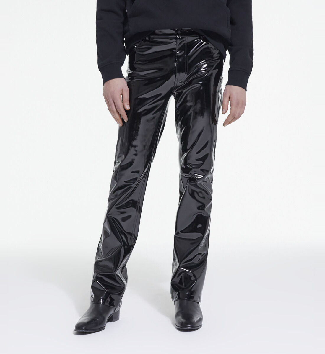 Mens discount vinyl jeans