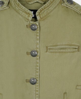 The Kooples WOMEN OLIVE NIGHT khaki officer style jacket