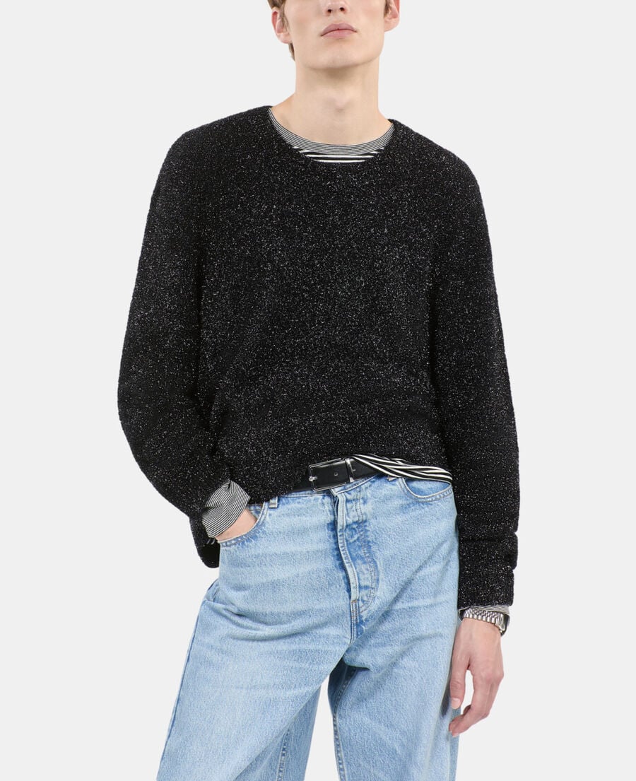 The Kooples MEN BLACK black glittery jumper