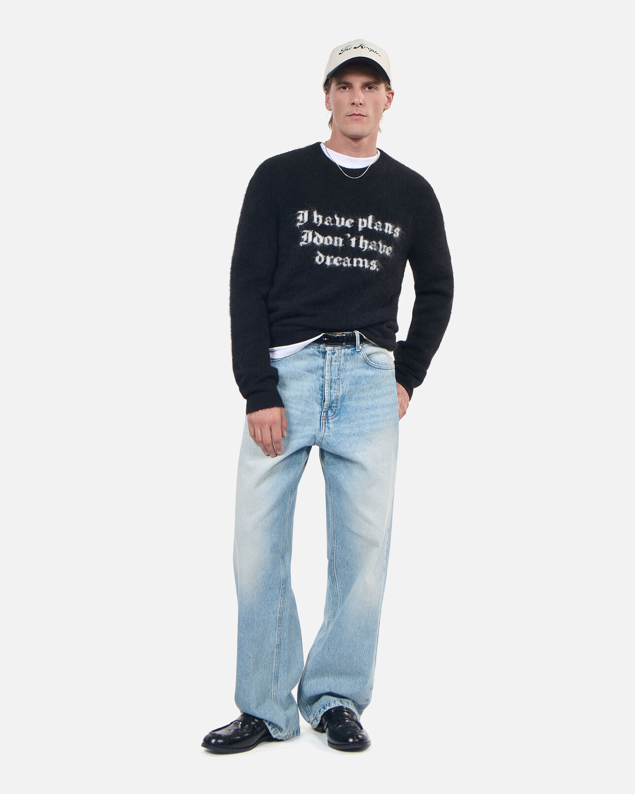 The Kooples MEN BLACK / WHITE black alpaca sweater