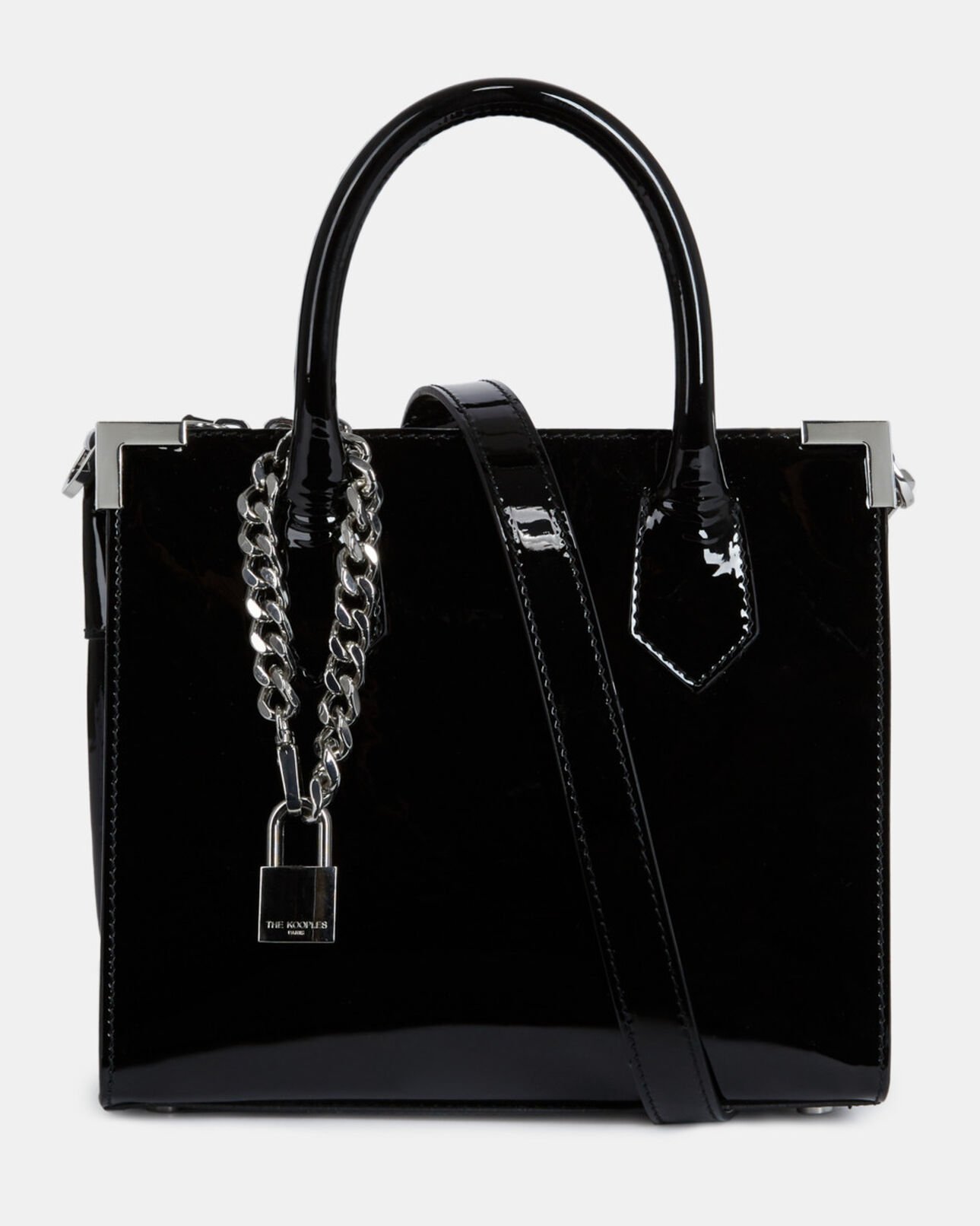 The Kooples FEMME BLACK sac ming medium en cuir noir