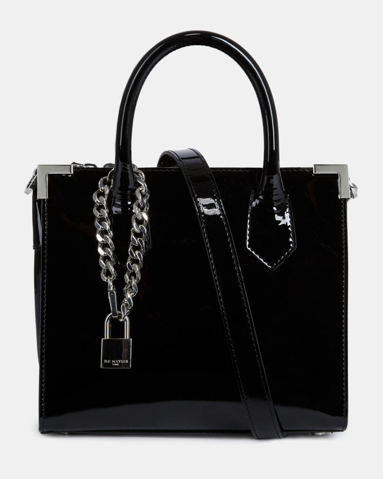 The Kooples FEMME BLACK sac ming medium en cuir noir