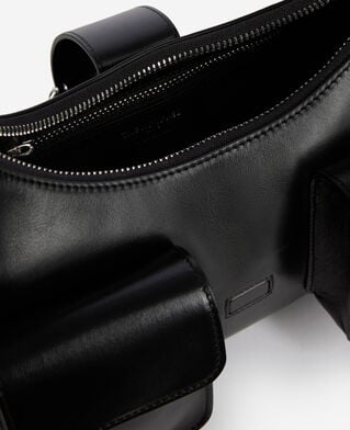 The Kooples WOMEN BLACK black smooth leather amelia bag