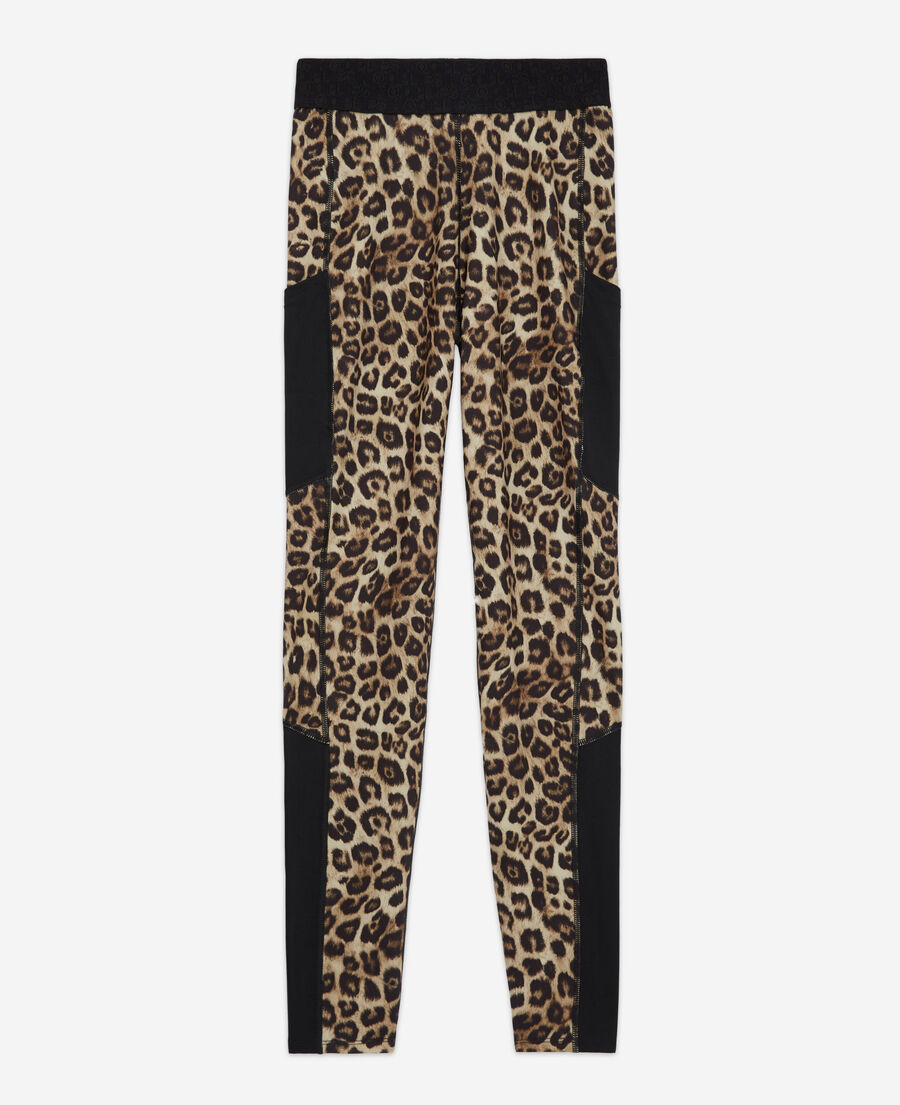 leopard print technical leggings