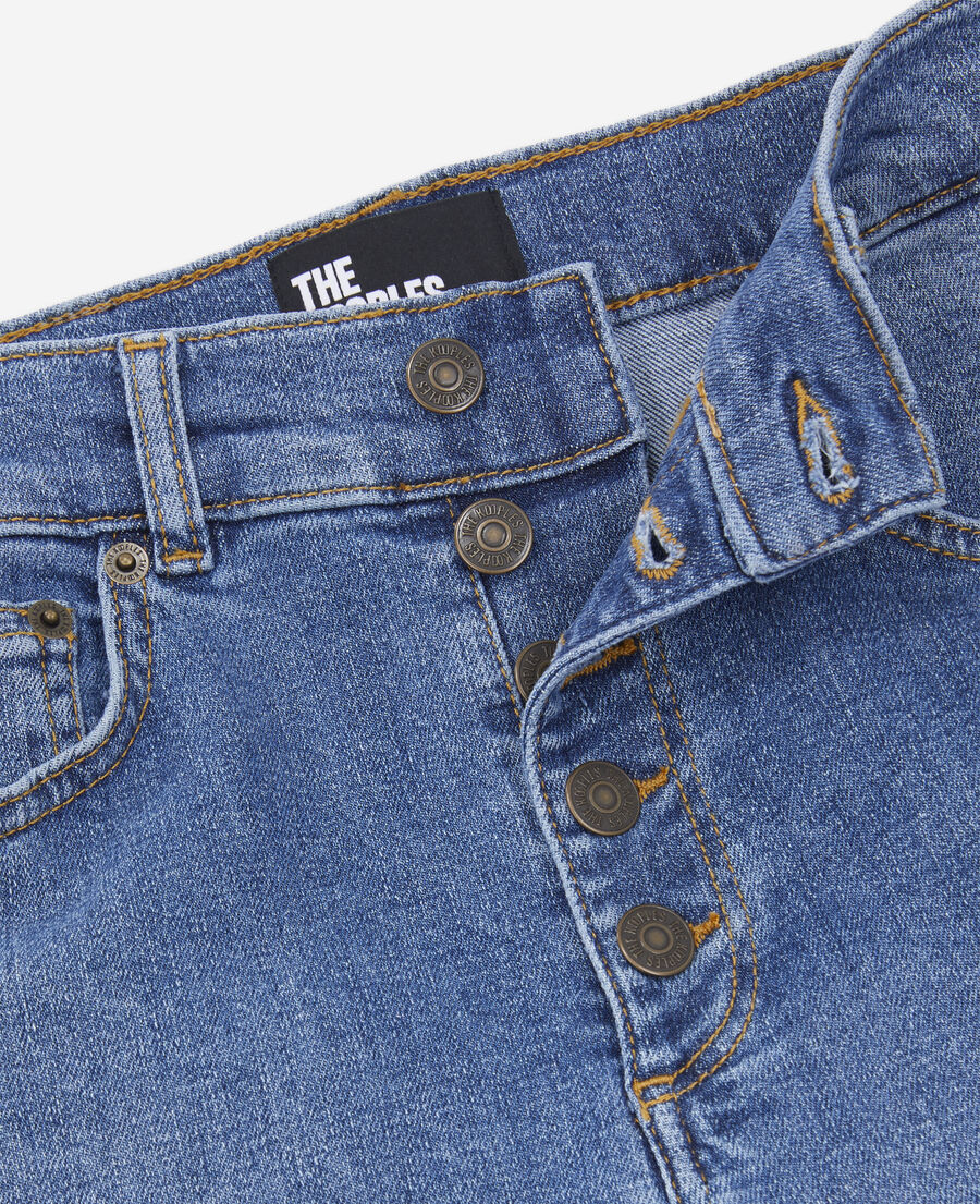 wide blue jeans