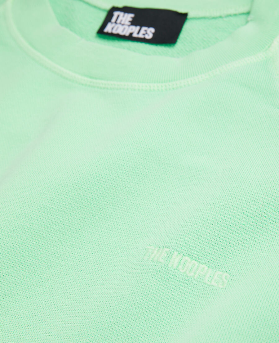 sweatshirt vert fluo avec logo