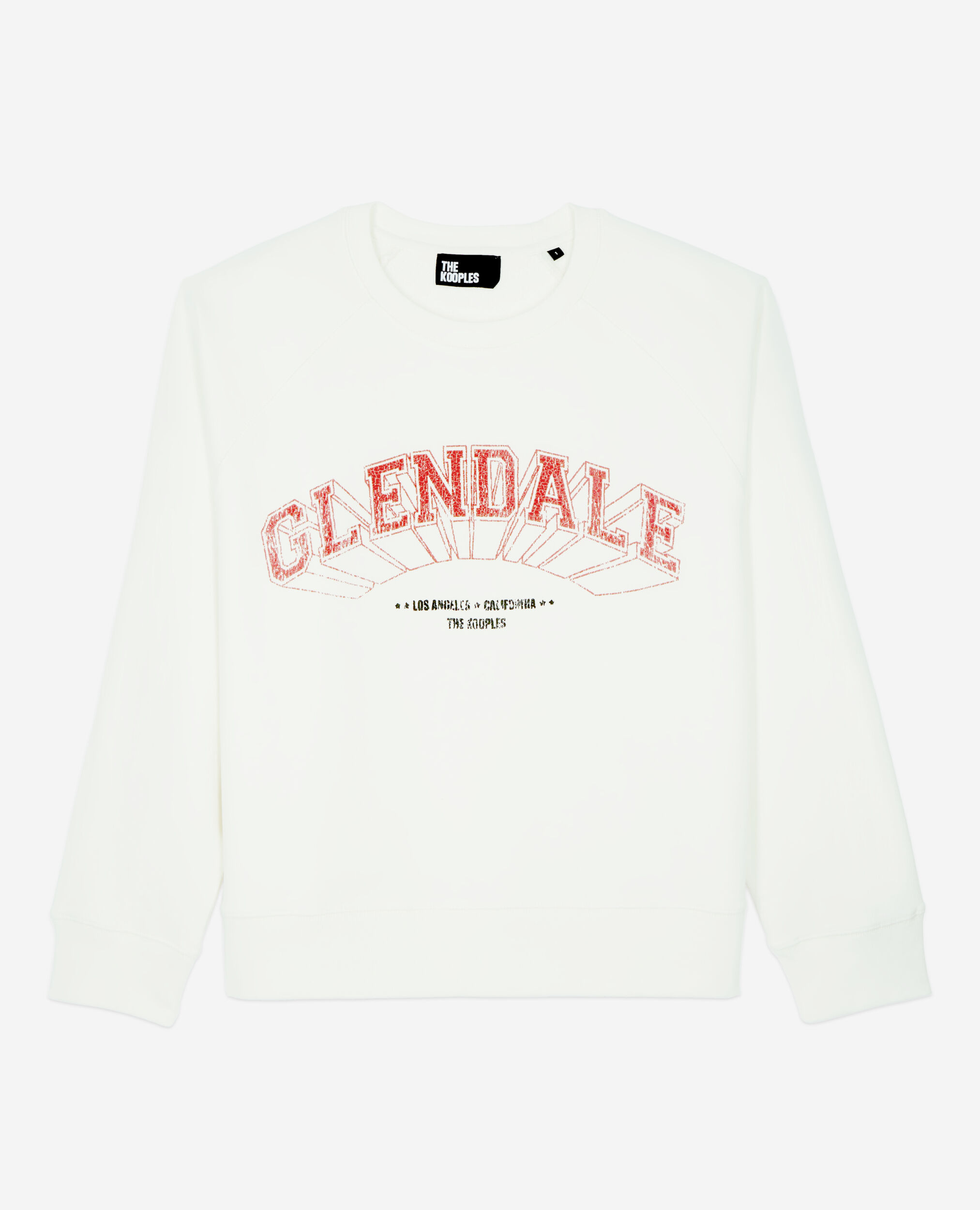 Ecru sweatshirt with Glendale serigraphy, ECRU, hi-res image number null
