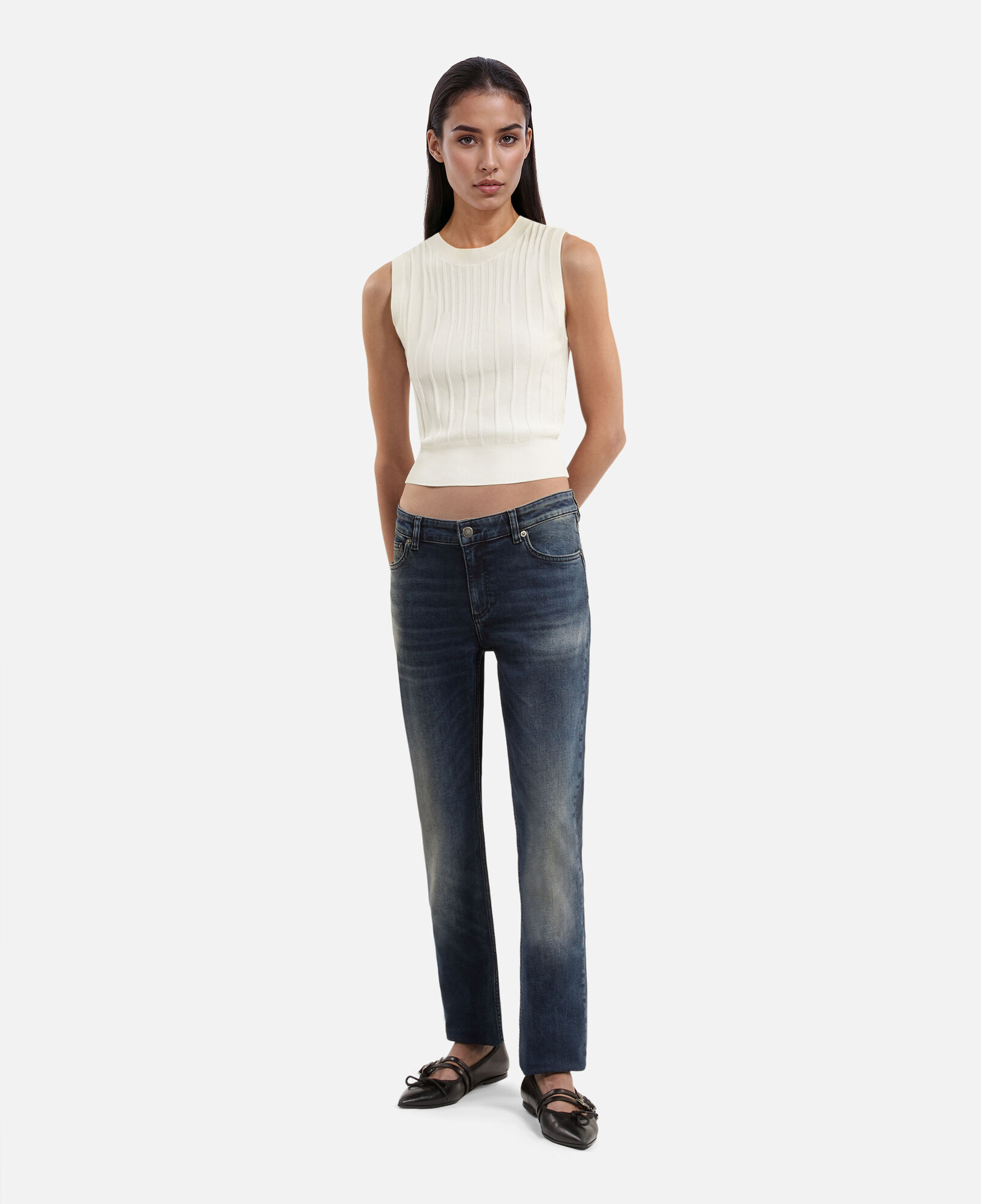 The Kooples MUJER WHITE top punto blanco