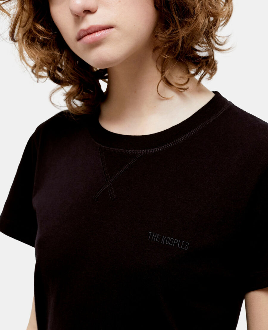t-shirt femme logo the kooples noir