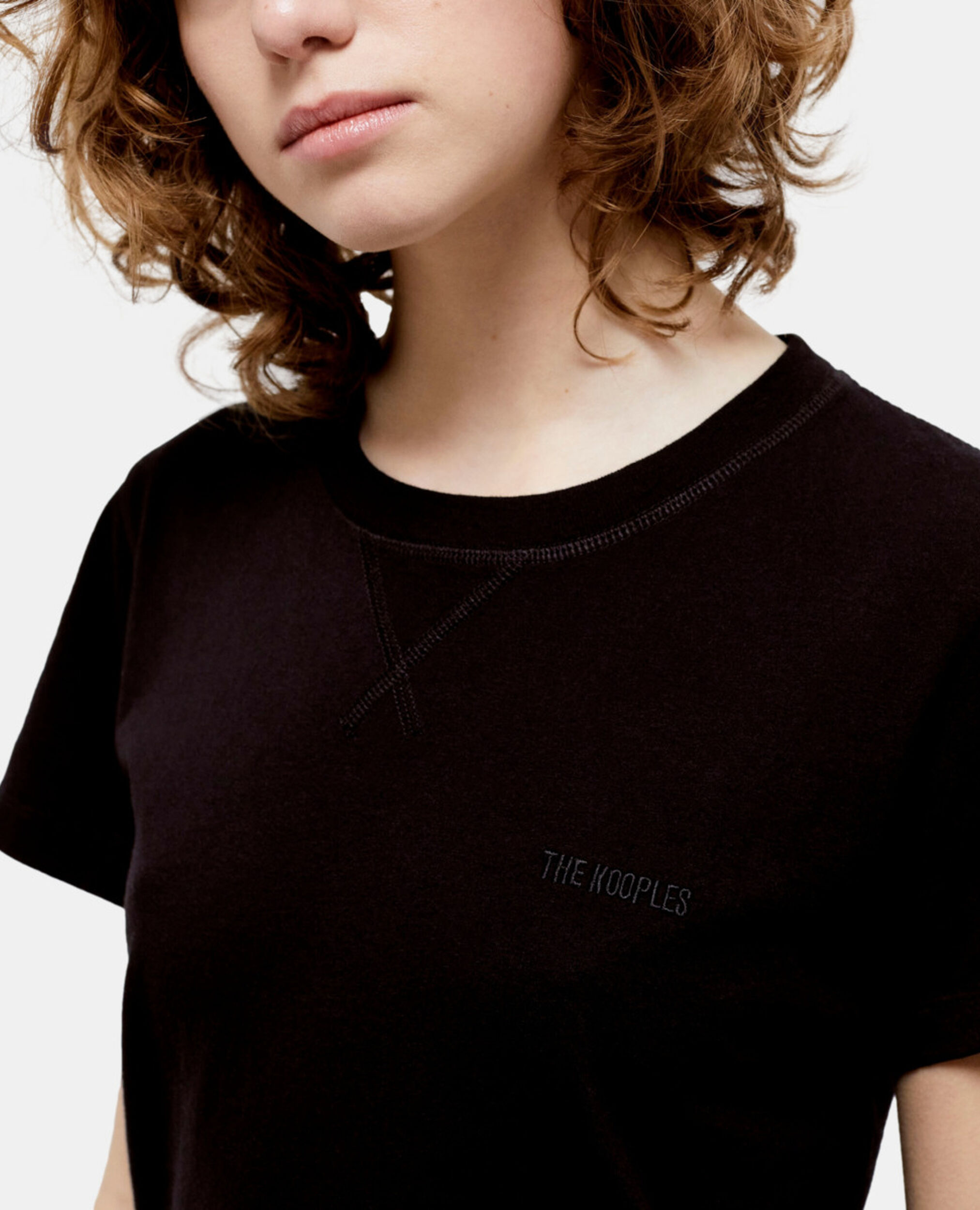 T-shirt Femme logo The Kooples noir, BLACK, hi-res image number null