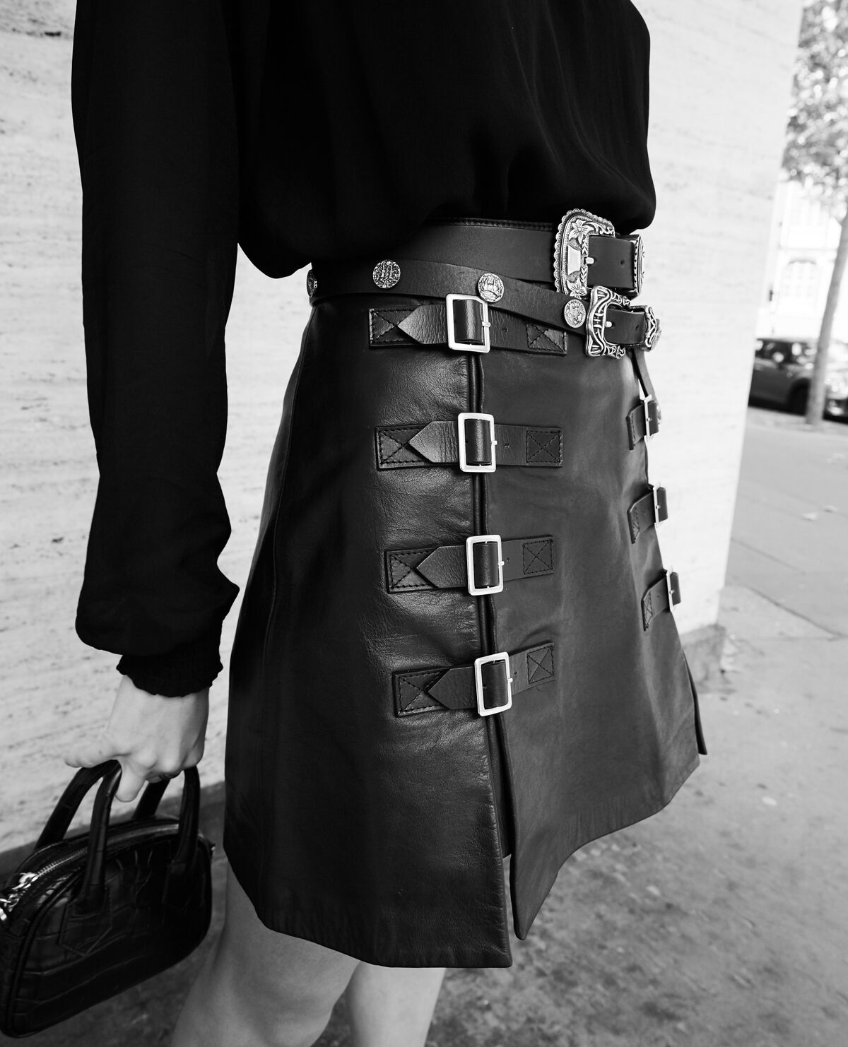 Jupe en cuir the kooples store