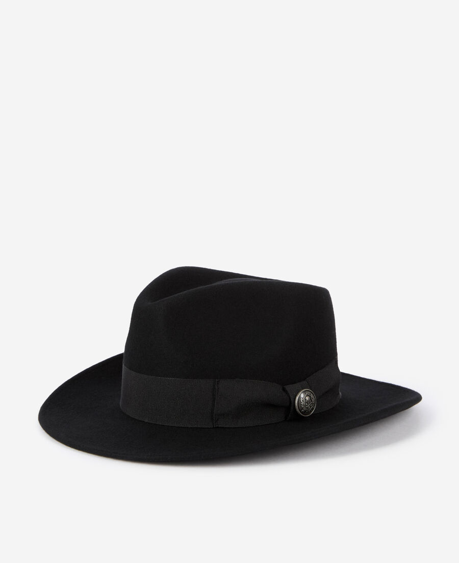 The Kooples MIXED BLACK black wool hat