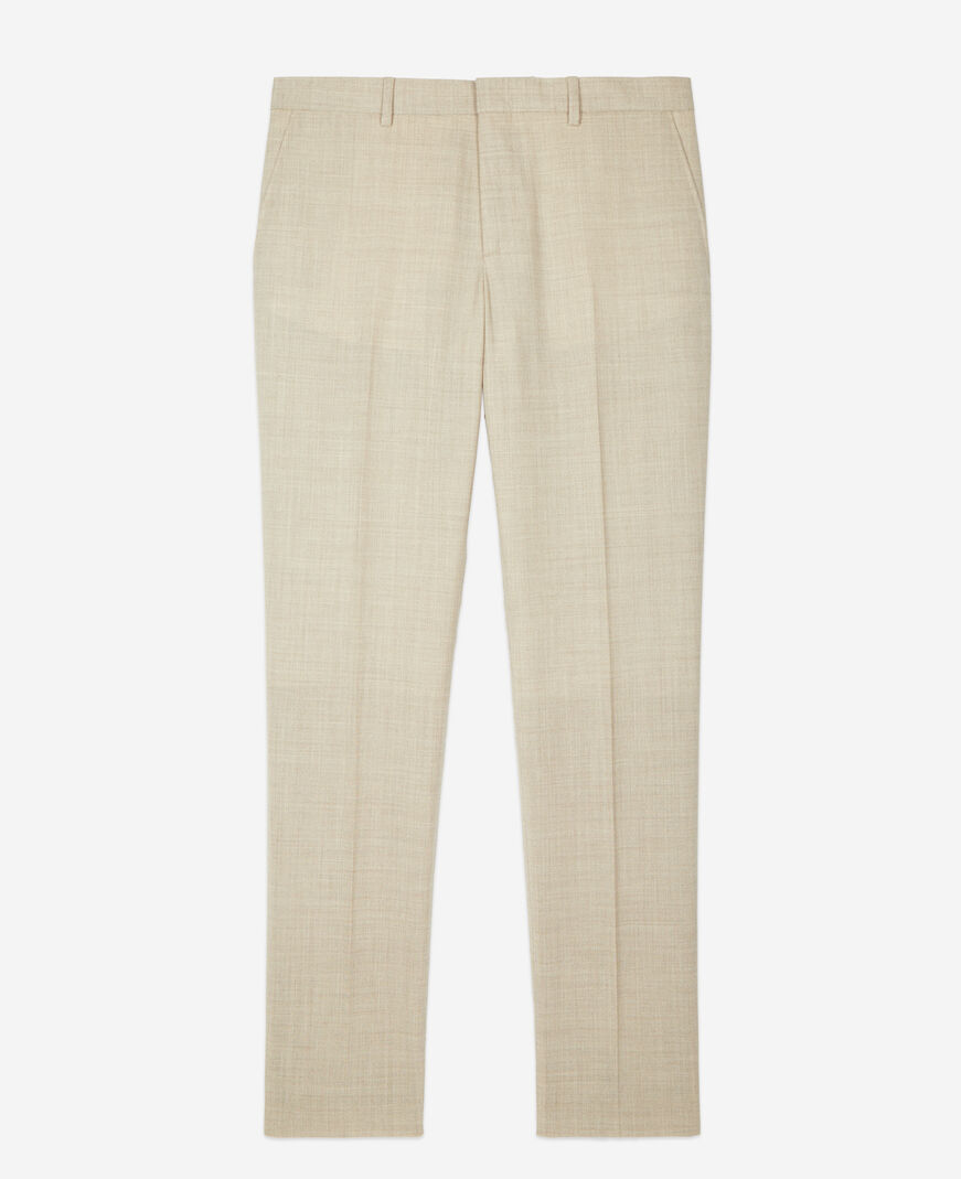 The Kooples MEN BEIGE beige slim fit wool suit pants