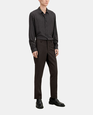 The Kooples HERREN BROWN / BLACK braune anzughose mit hahnentrittmuster