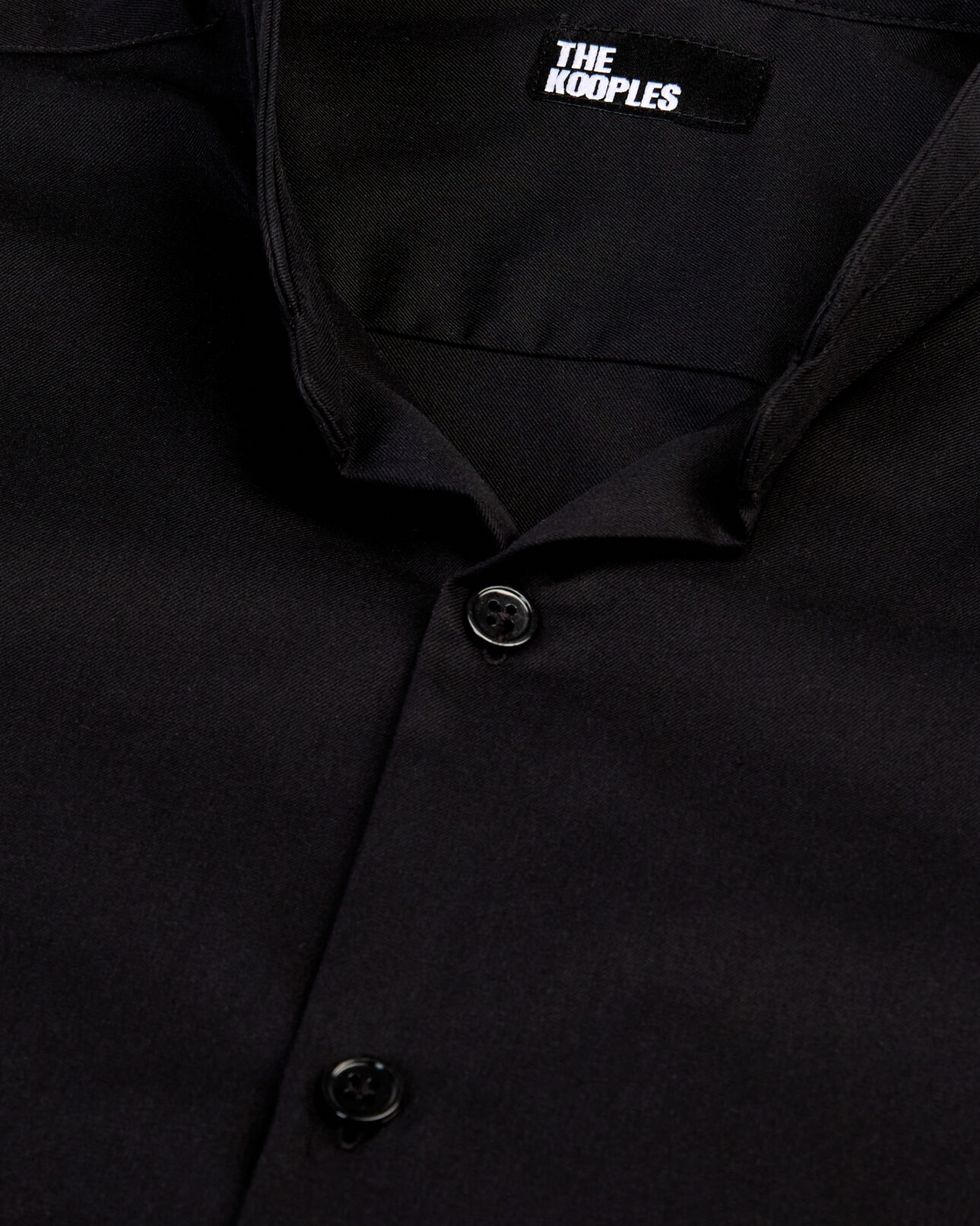 The Kooples HERREN BLACK schwarzes hemd aus smart-twill