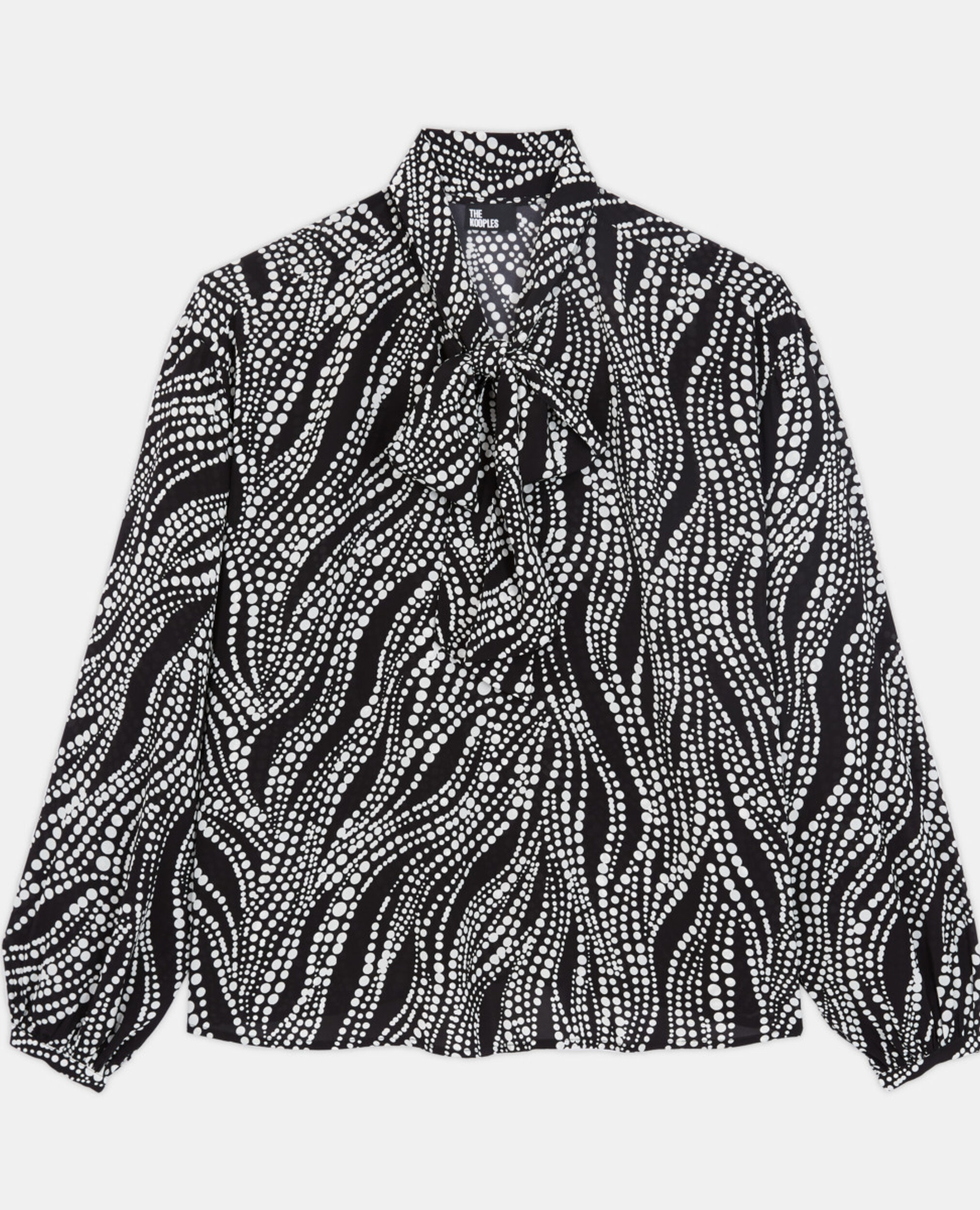 Printed top, BLACK WHITE, hi-res image number null