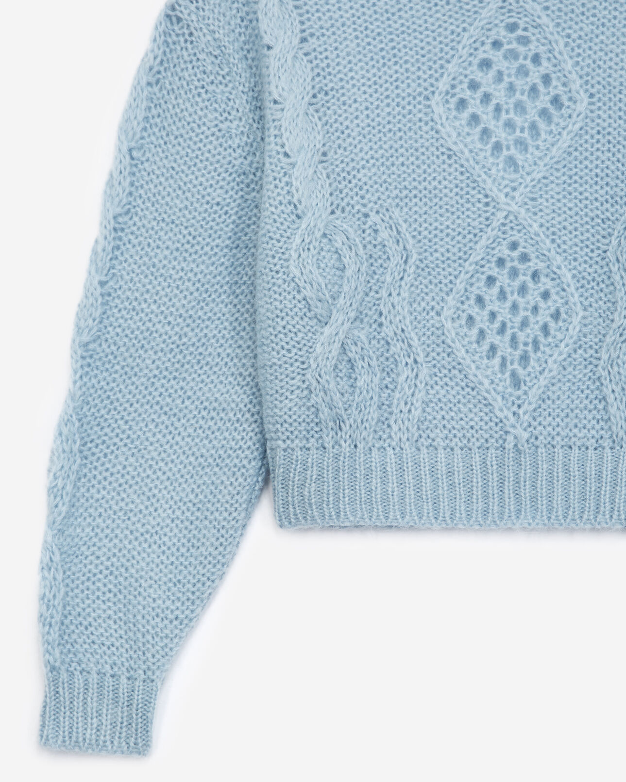 The Kooples WOMEN BABY BLUE classic sky blue mohair sweater