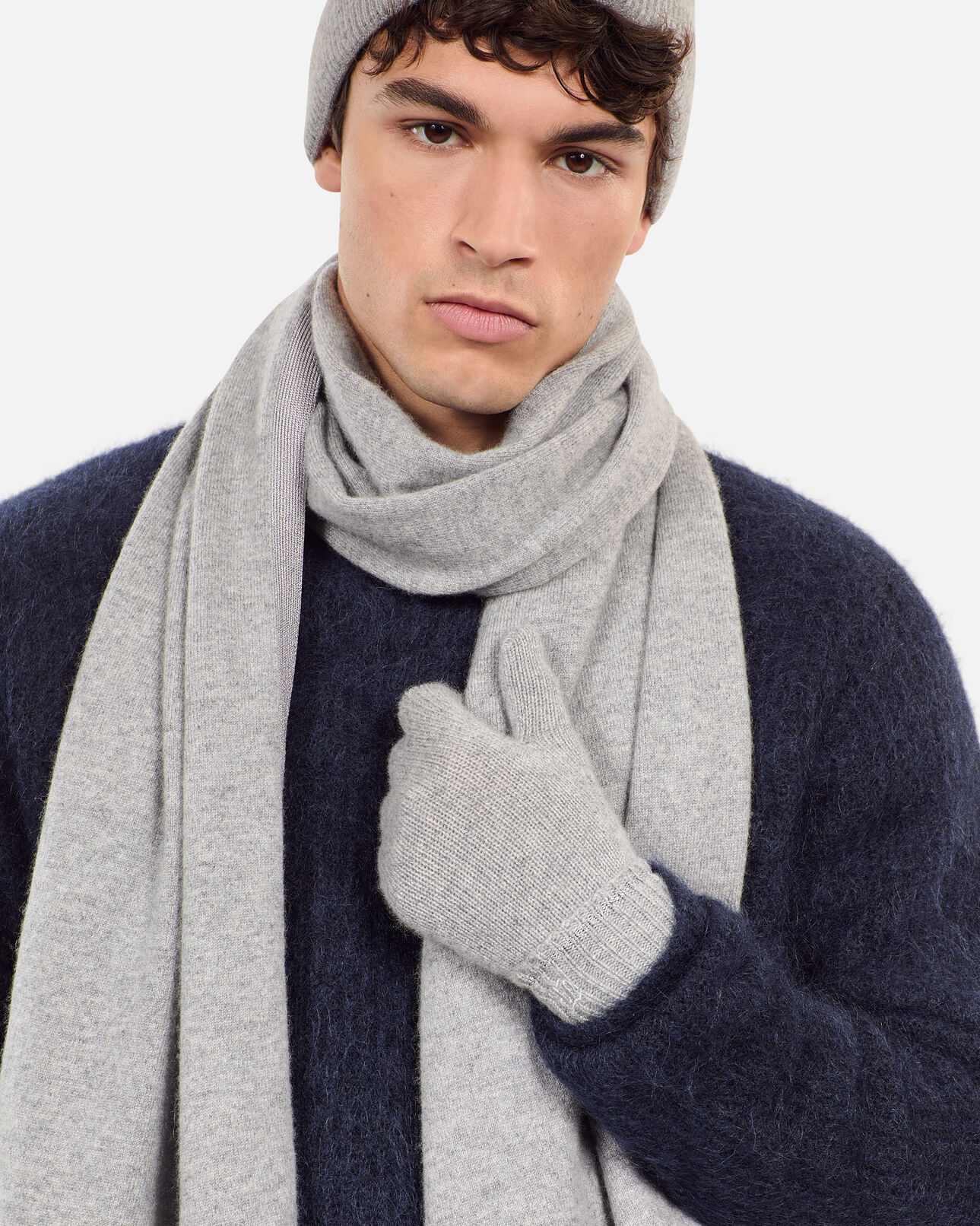 The Kooples MIXTE MIDDLE GREY MEL gants en cachemire gris