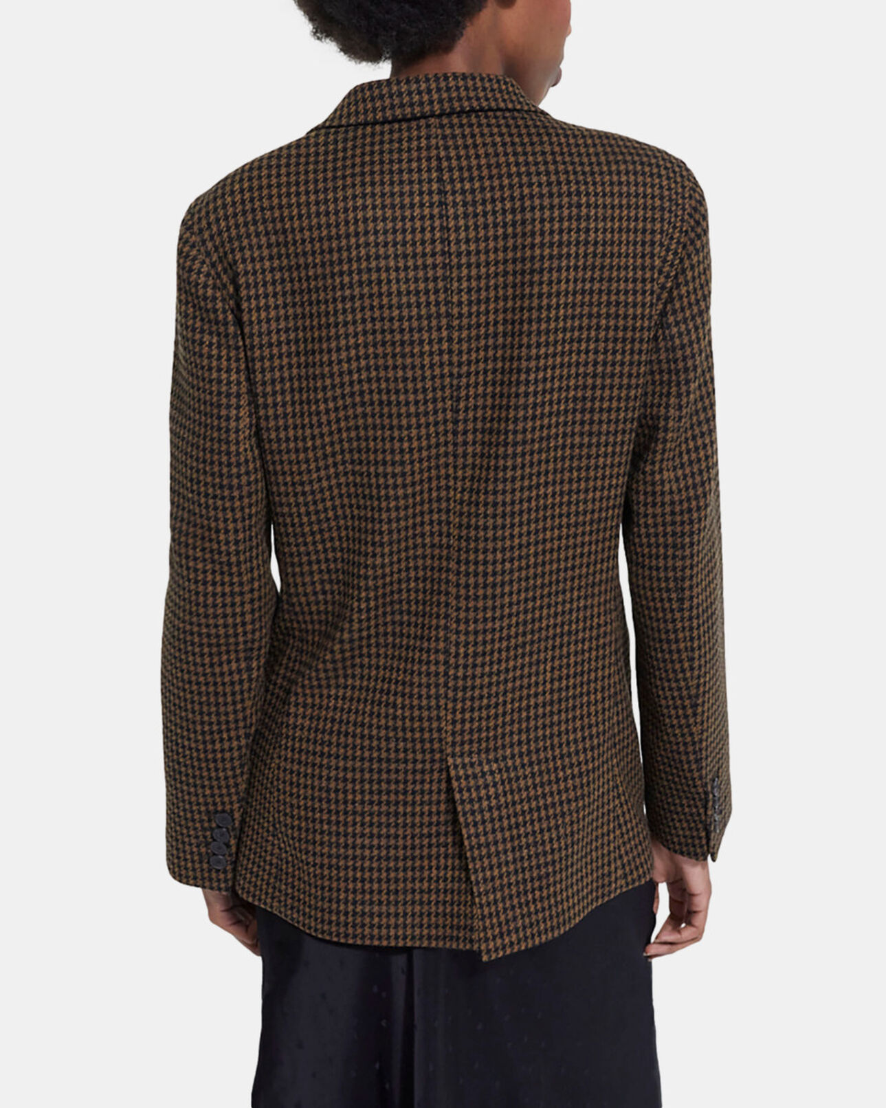 The Kooples F BLACK BROWN wool jacket with houndstooth motif