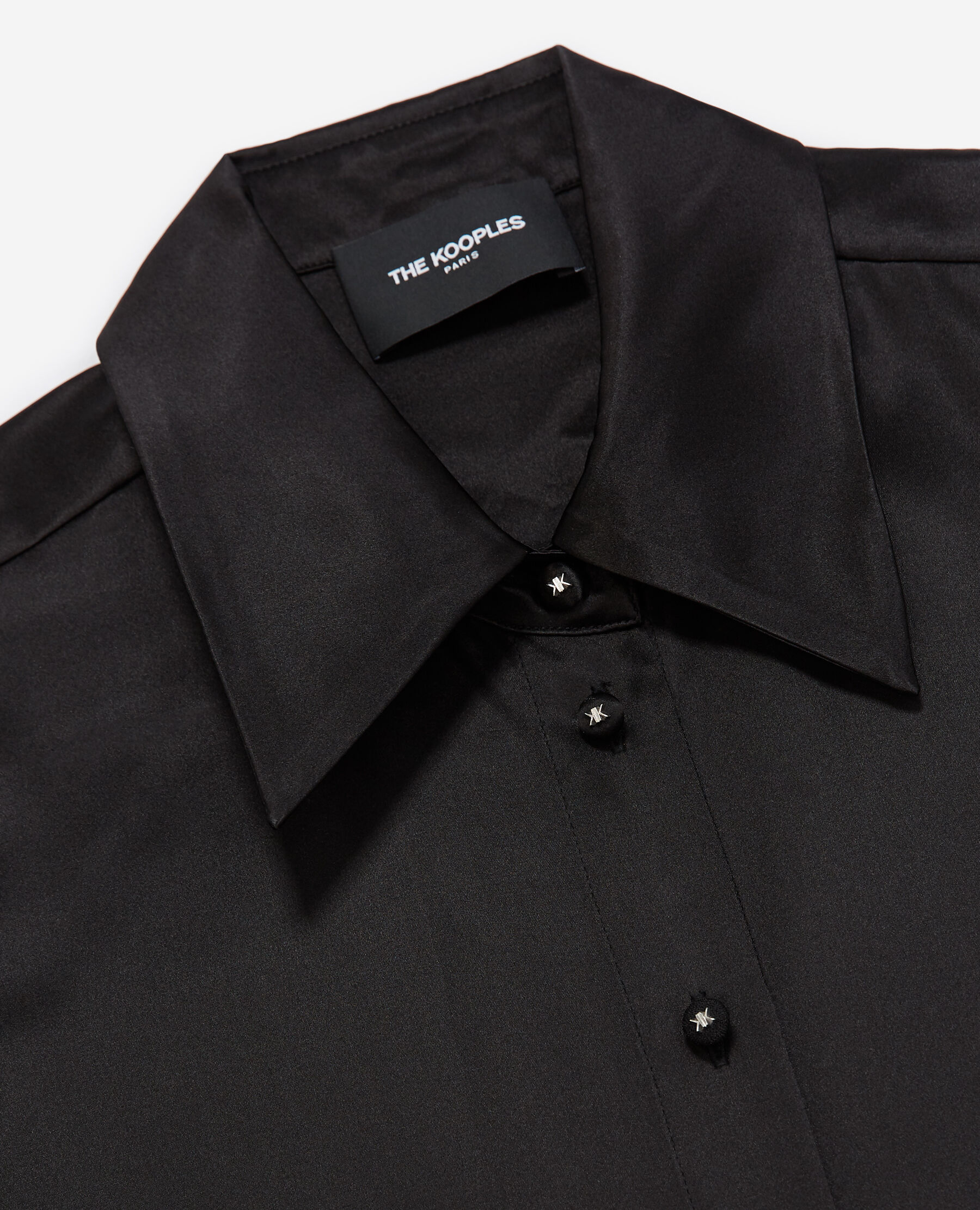 Satiny black silk shirt The Kooples