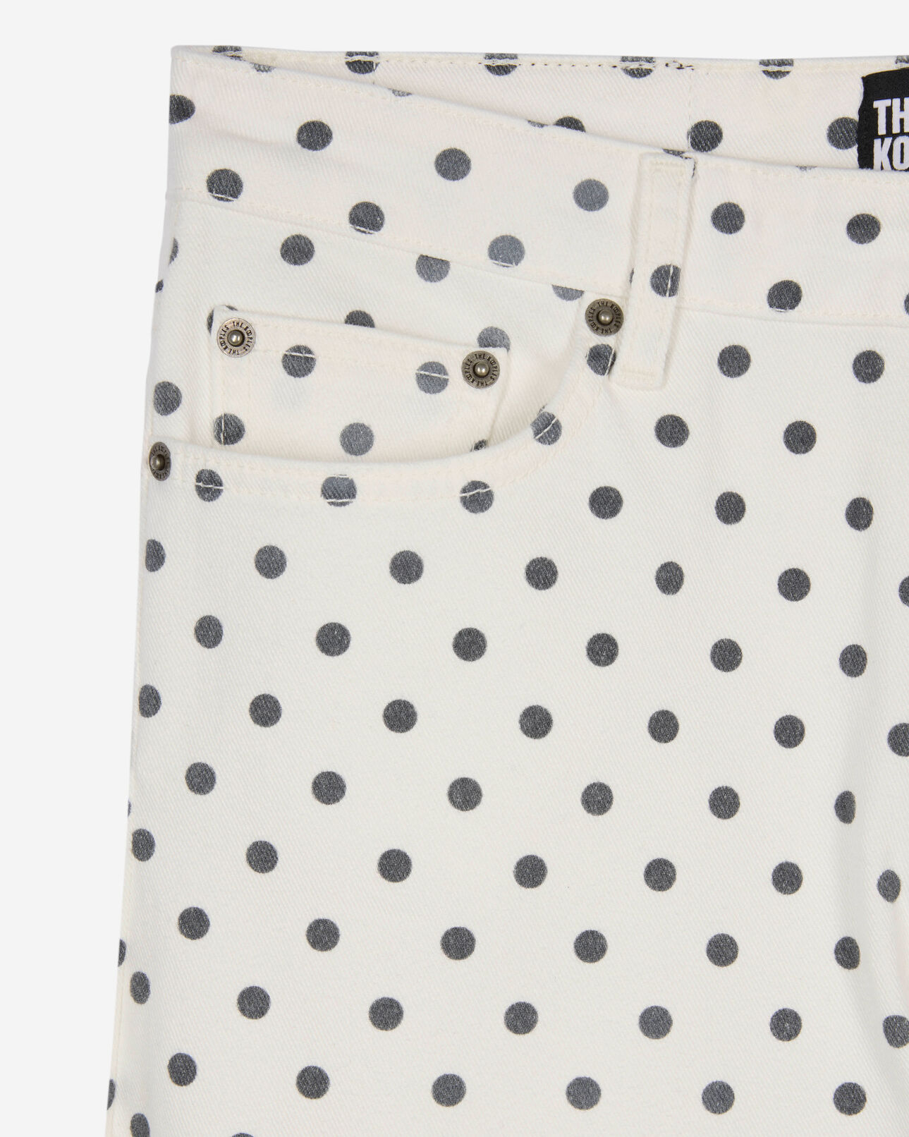 The Kooples WOMEN BEIGE GREY beige polka-dot skinny jeans