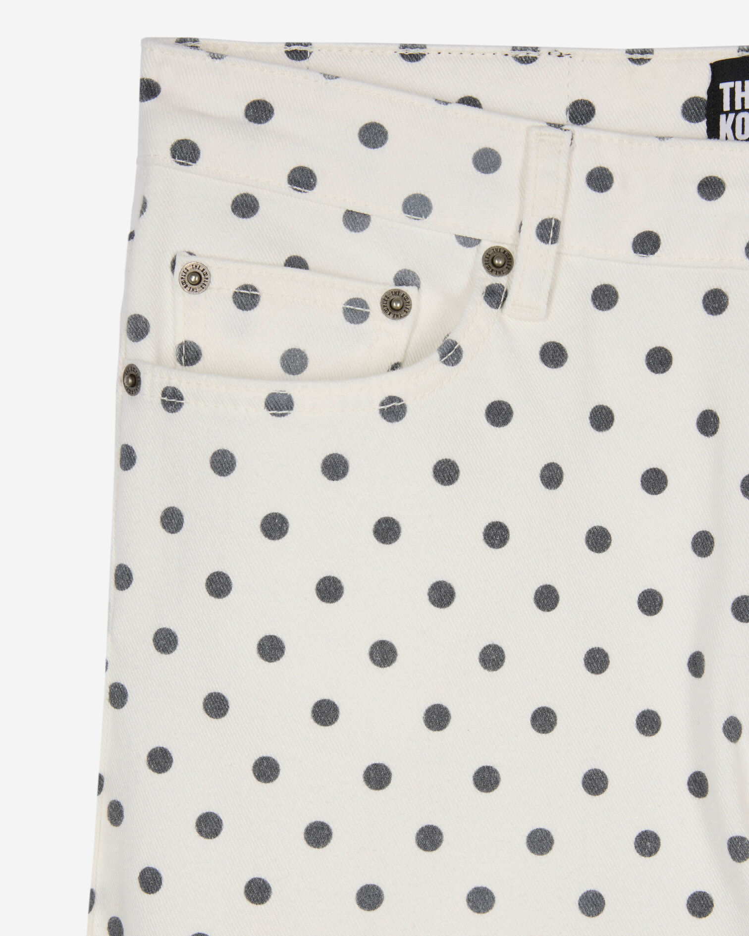 Beige polka-dot skinny jeans, BEIGE GREY, hi-res image number null
