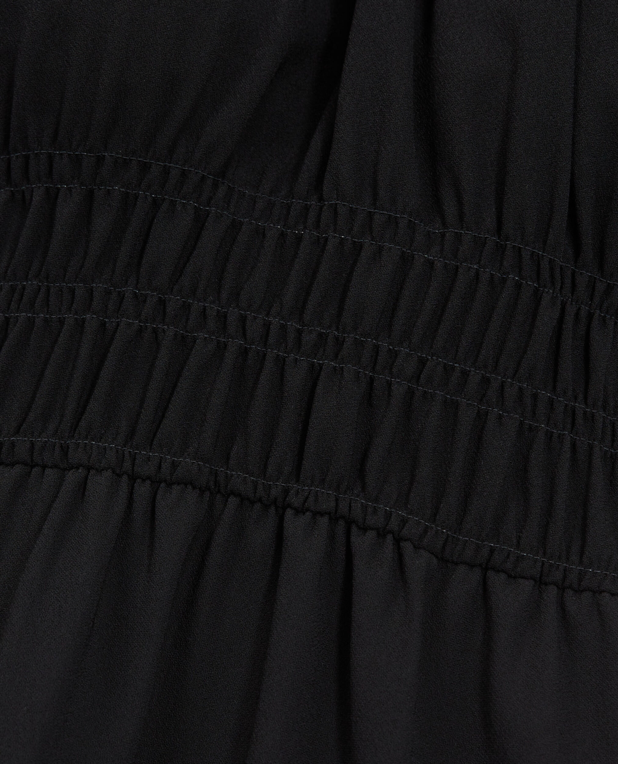 Robe légère noire courte manches bouffantes, BLACK, hi-res image number null