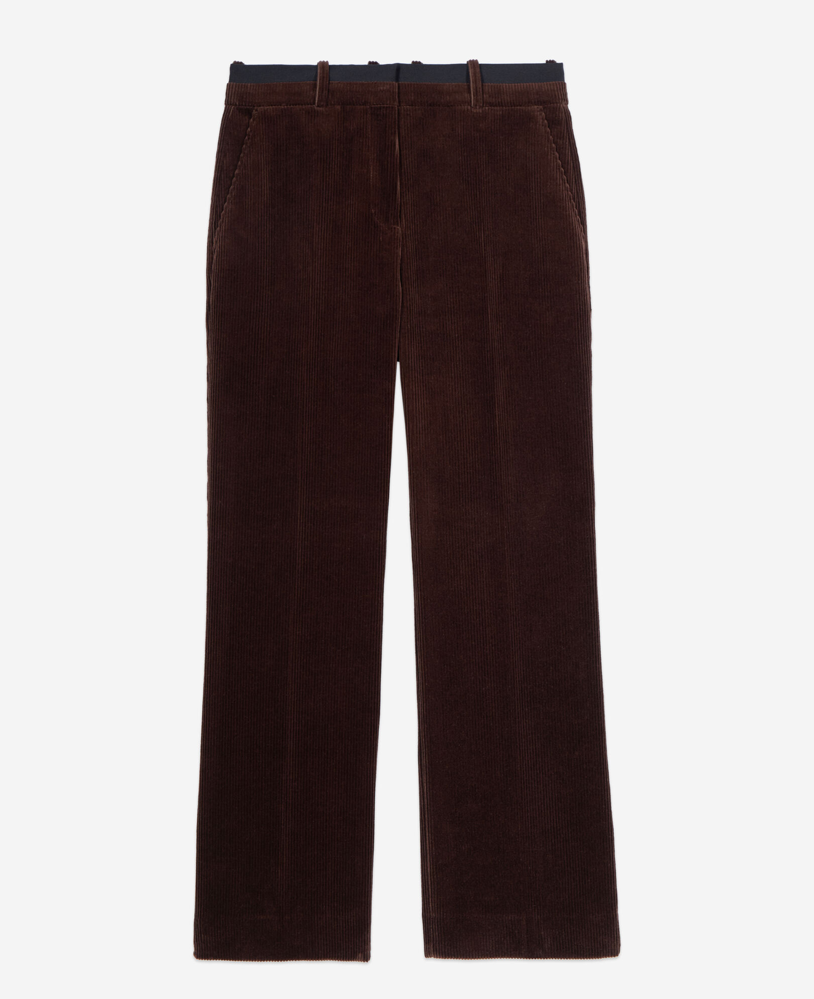The Kooples DAMEN BROWN braune cordhose mit geradem bein