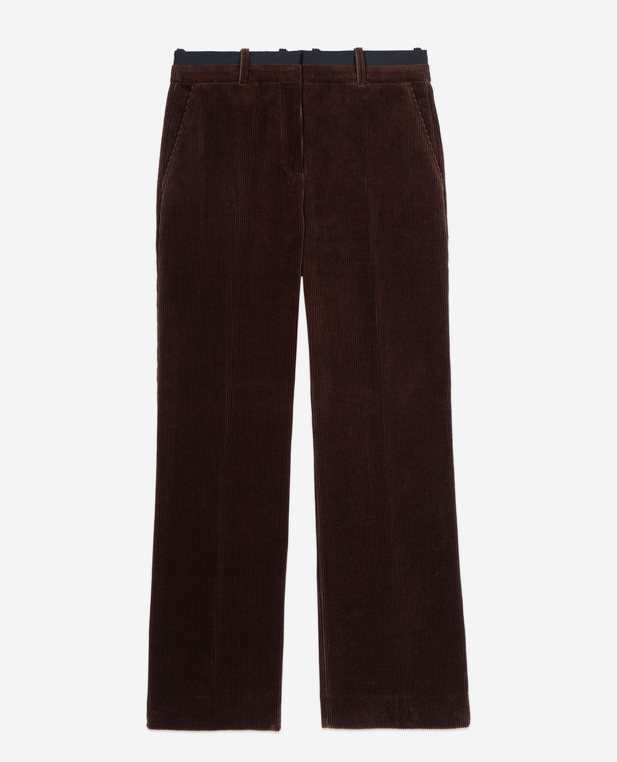 Braune Cordhose mit geradem Bein, BROWN, hi-res image number null