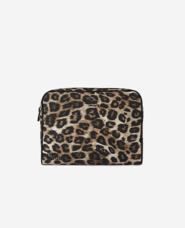 Leopard print pouch