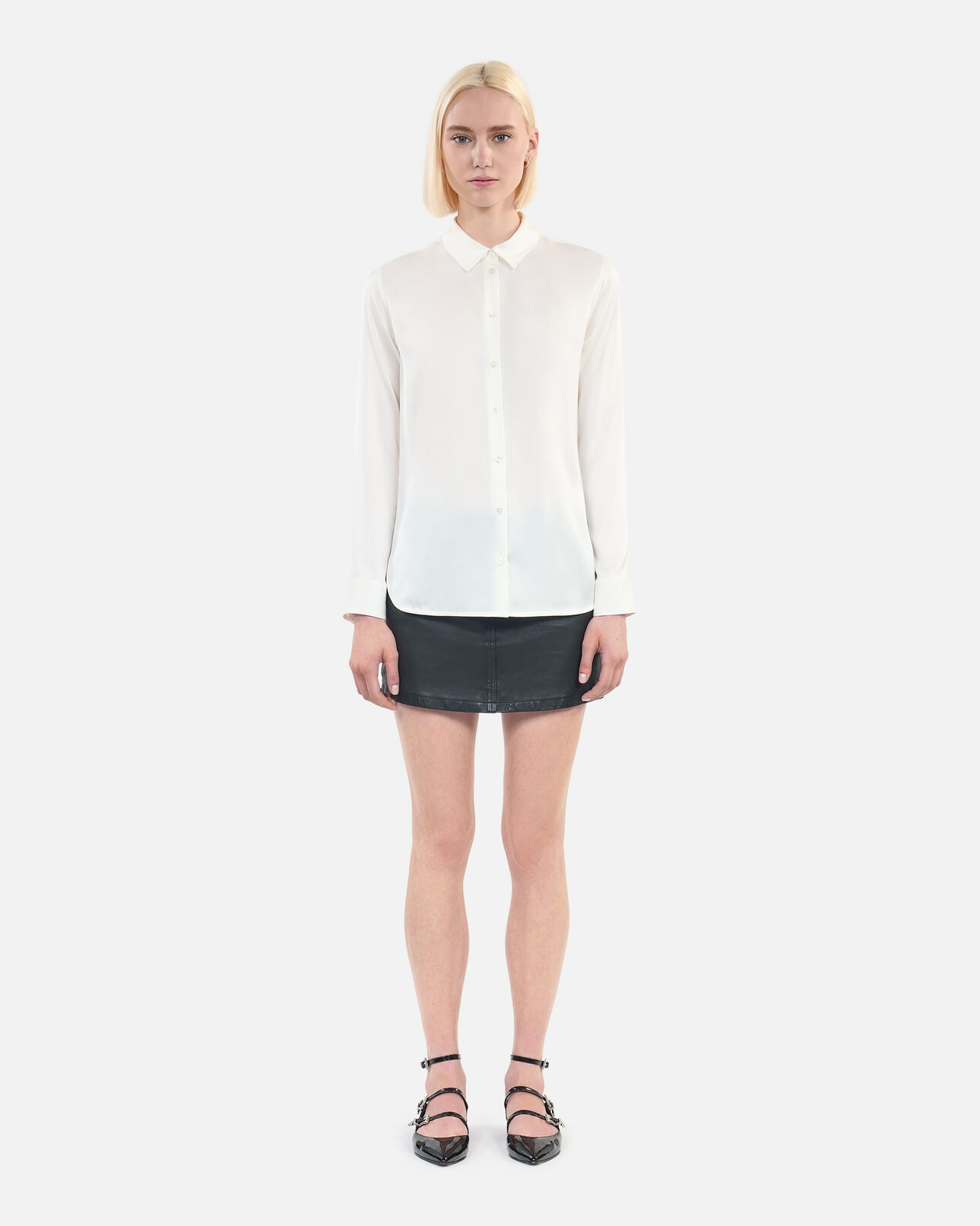 The Kooples FEMME WHITE chemise en soie blanche