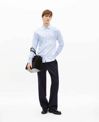 The Kooples H BABY BLUE italian collar shirt, blue