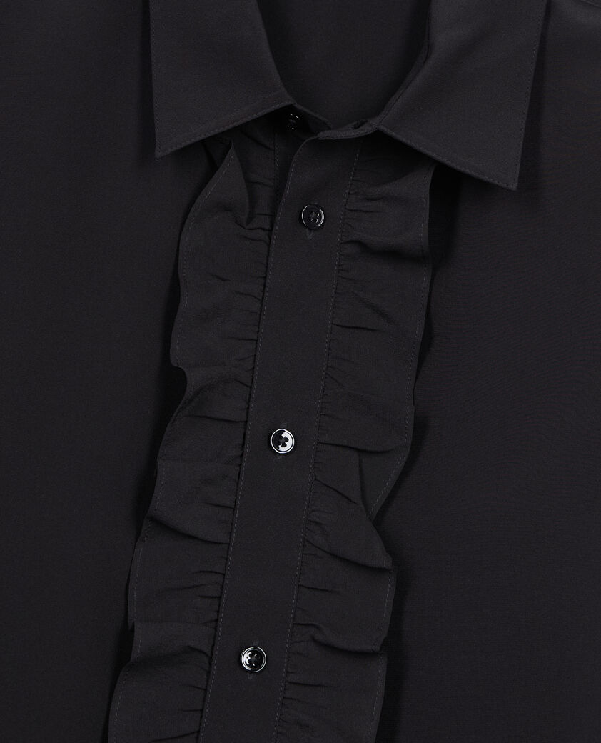 The Kooples HOMBRE BLACK camisa seda negra