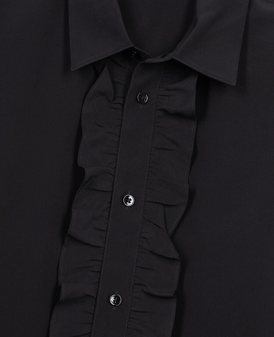 The Kooples MEN BLACK black silk shirt