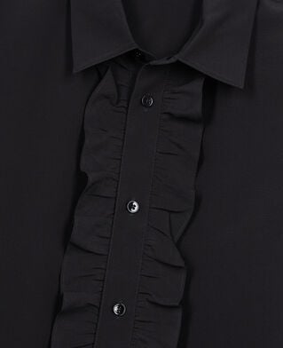 The Kooples MEN BLACK black silk shirt