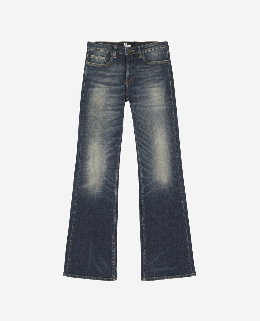 The Kooples FEMME MEDIUM BLUE jean bootcut avec abrasions bleu