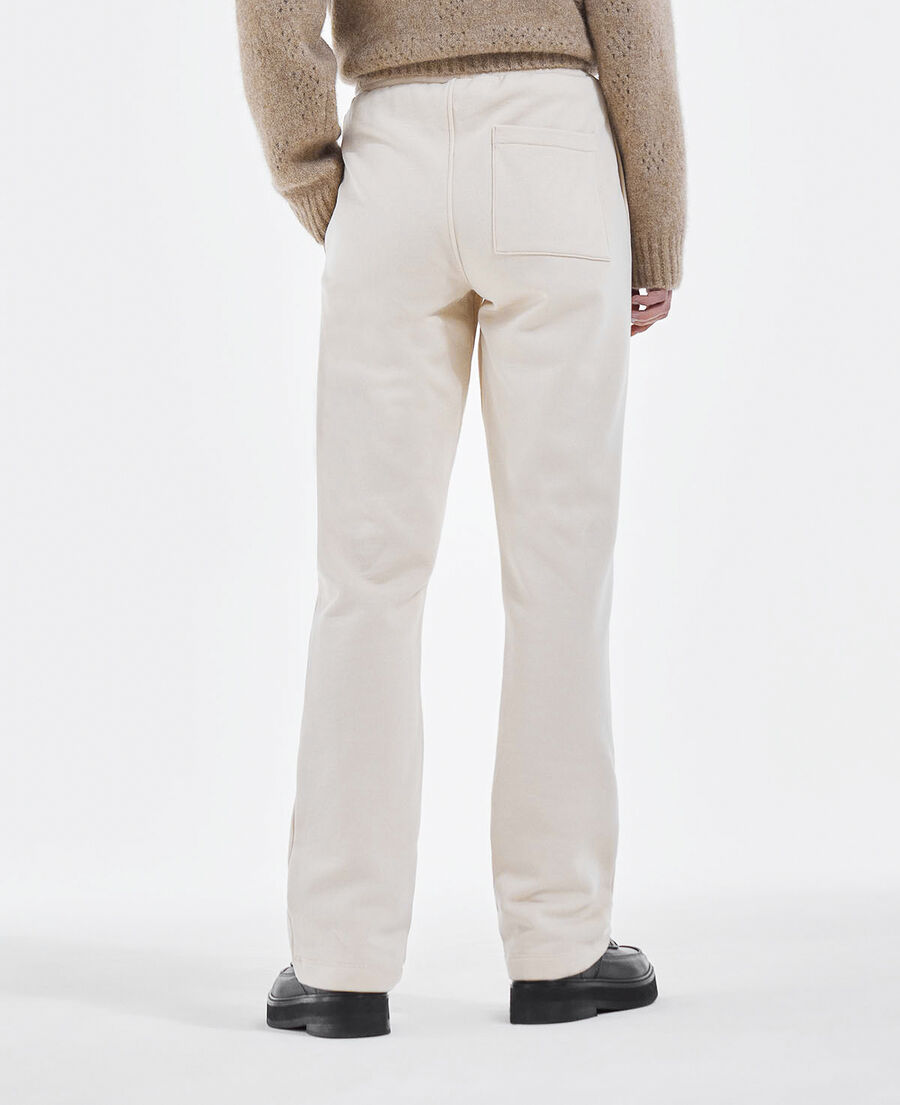 jogging blanco crudo corte recto