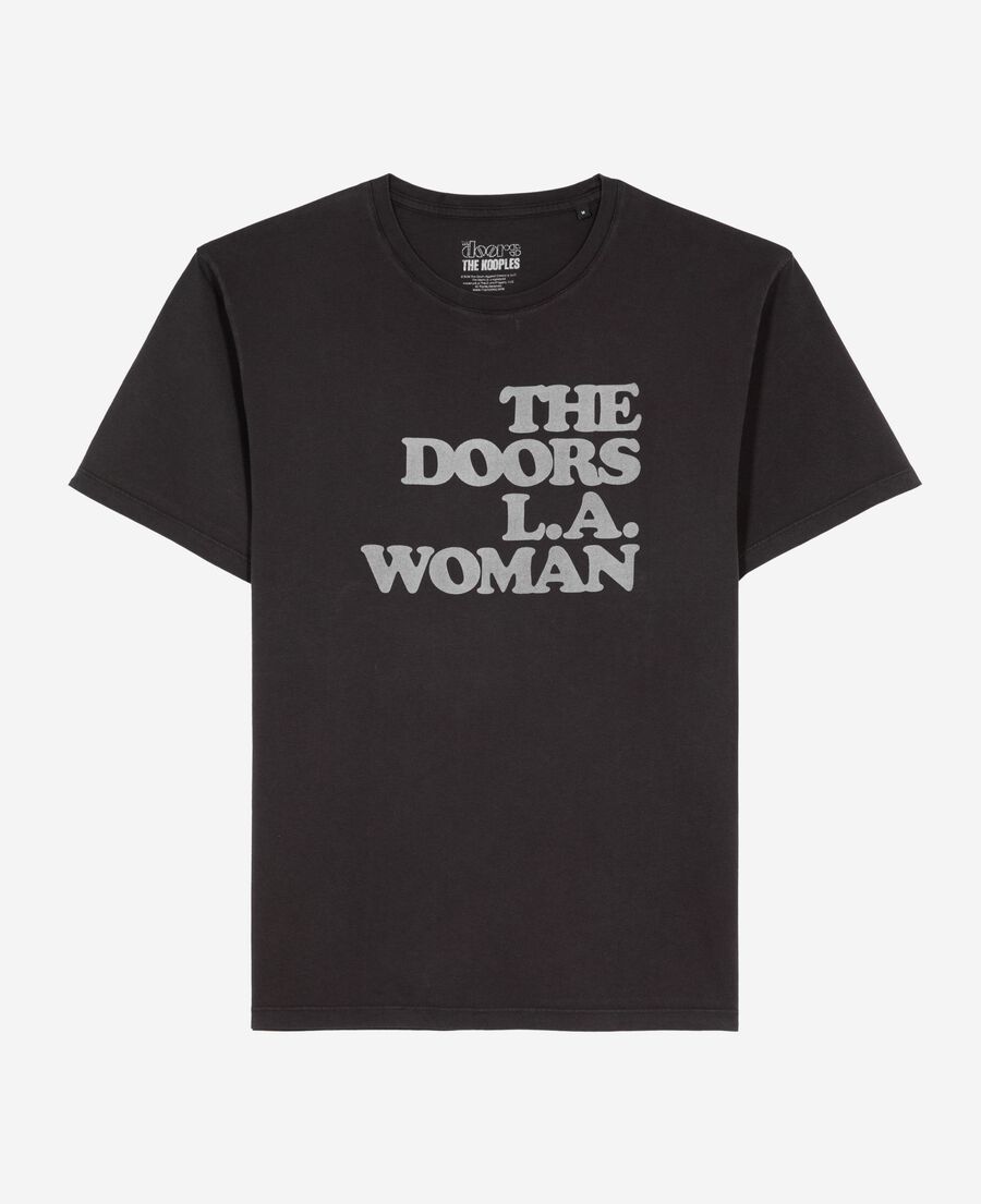 The Kooples UNISEX BLACK WASHED the doors x the kooples gemischtes t-shirt schwarz