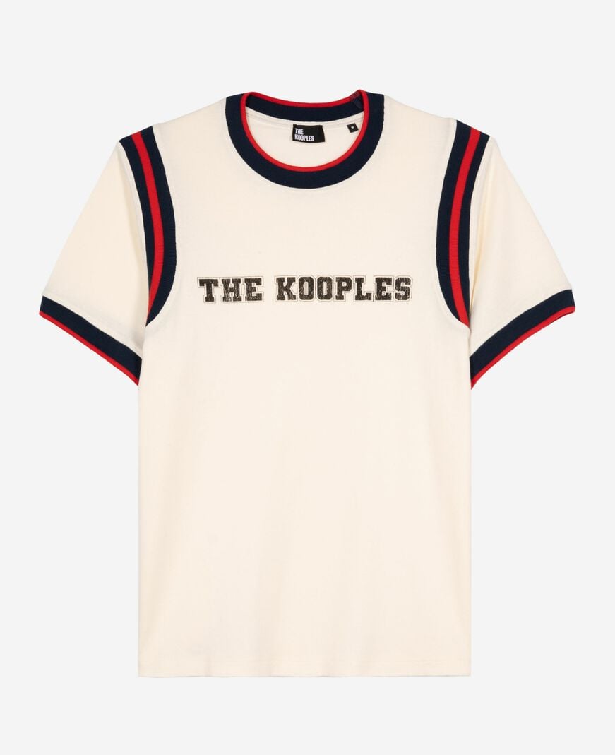 The Kooples MEN ECRU t-shirt with ecru logo