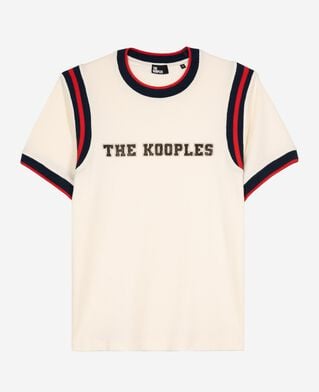 The Kooples MEN ECRU t-shirt with ecru logo