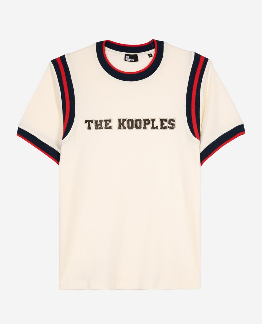 The Kooples MEN ECRU t-shirt with ecru logo