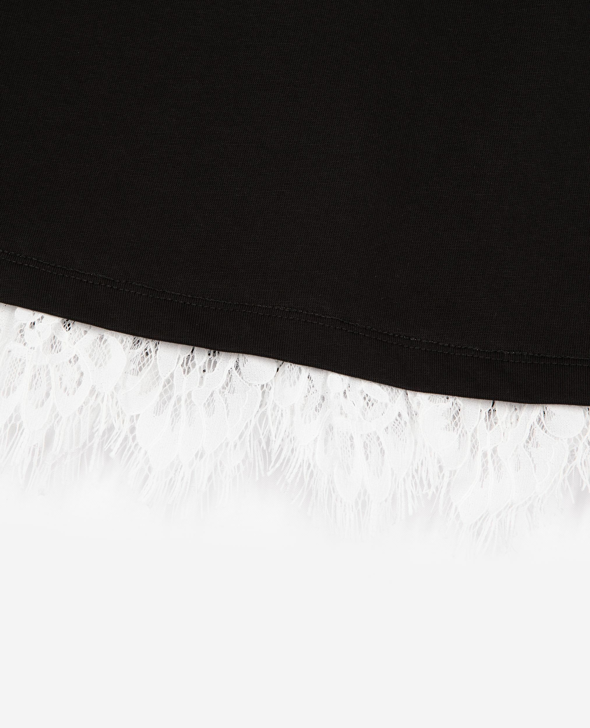 Falda corta con encaje negro, BLACK, hi-res image number null